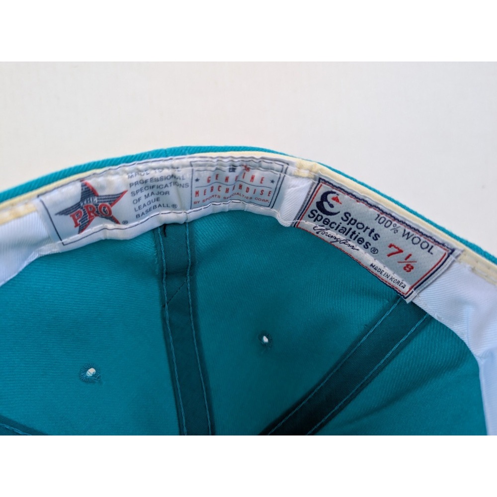 Vintage Florida Marlins Fitted Hat 7 1/8 MLB 90s Sports Specialties Wool Cap Pro - Picture 8 of 8